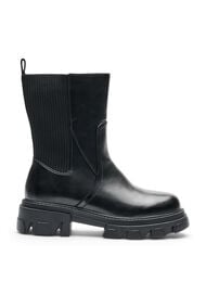 Chelseaboots med chunky sula och ribbade paneler, Svart