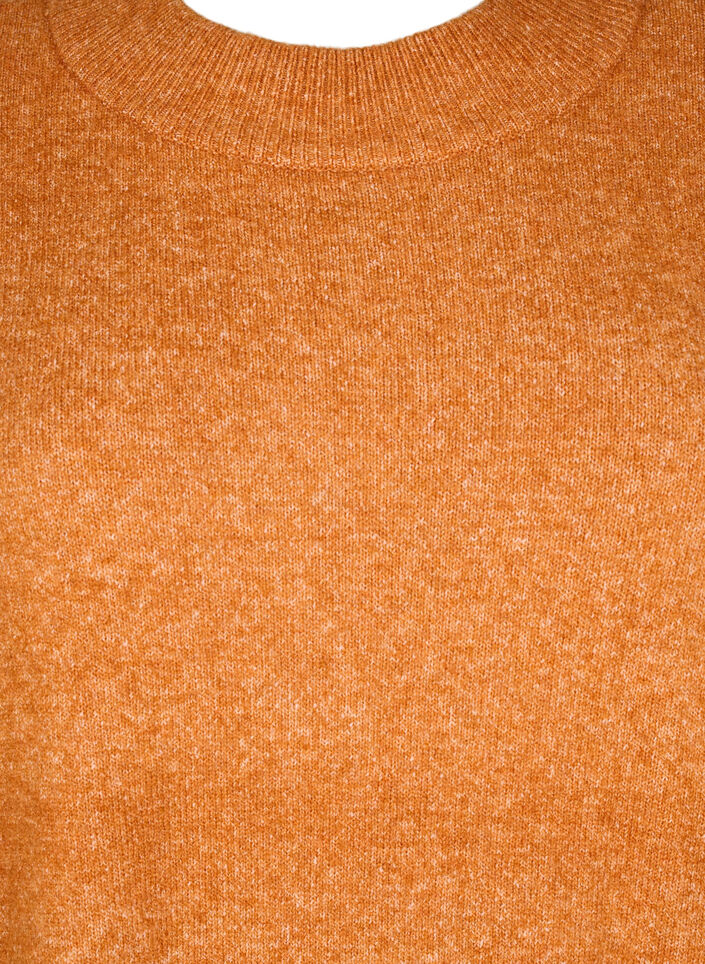 Lång stickad blus med långa ärmar, Autumnal Mel., Packshot image number 2