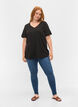 2-pack t-shirt i bomull, Black/Black, Model image number 2