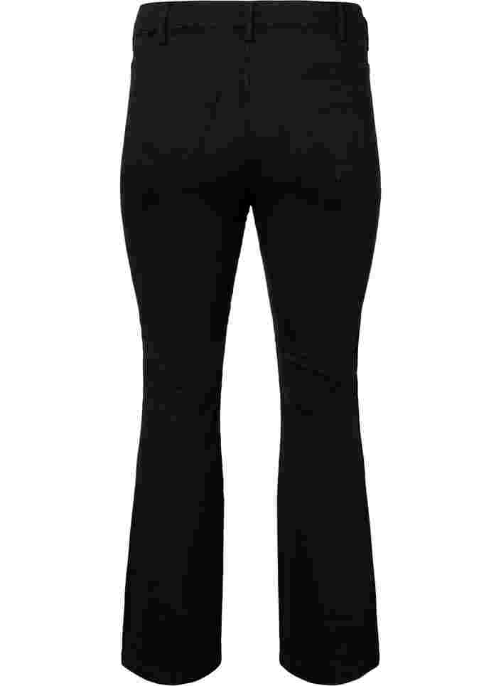 Ellen bootcut jeans med hög midja, Black, Packshot image number 1