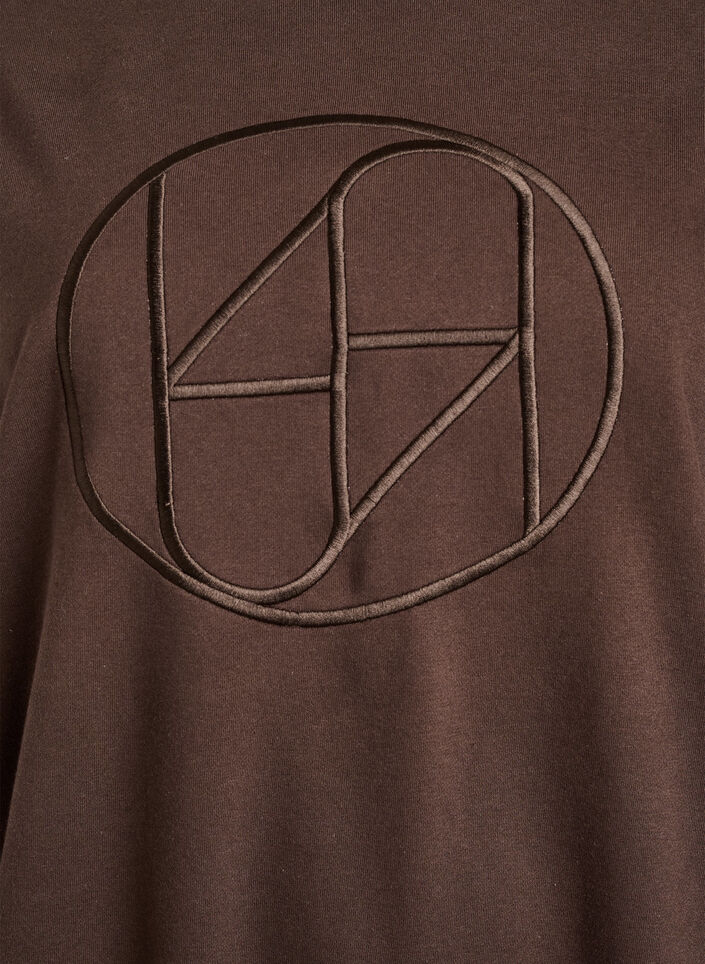 Sweatshirt med motiv, Brun, Packshot image number 2