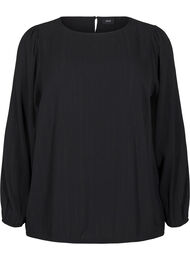 Blus med silverglitter, Svart
