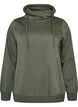 Sweatshirt med h&ouml;g krage och fickor, Gr&ouml;n, Packshot image number 0