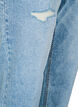Croppade Vera-jeans med slitningar, Bl&aring;, Packshot image number 3