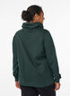 Sweatshirt med h&ouml;g krage och fickor, Gr&ouml;n, Model image number 2
