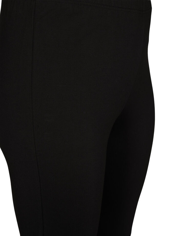 Leggings i viskos med knappdetaljer, Svart, Packshot image number 2