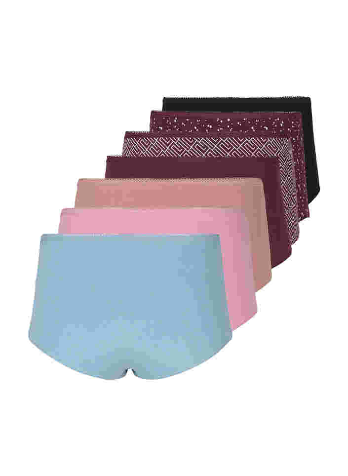 7-pack hipstertrosa med normal midjehöjd, Dusty Pastel Pack, Packshot image number 1