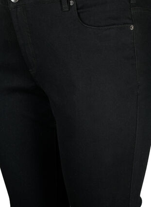 Emily-jeans med smal passform och normal midja, Black, Packshot image number 2