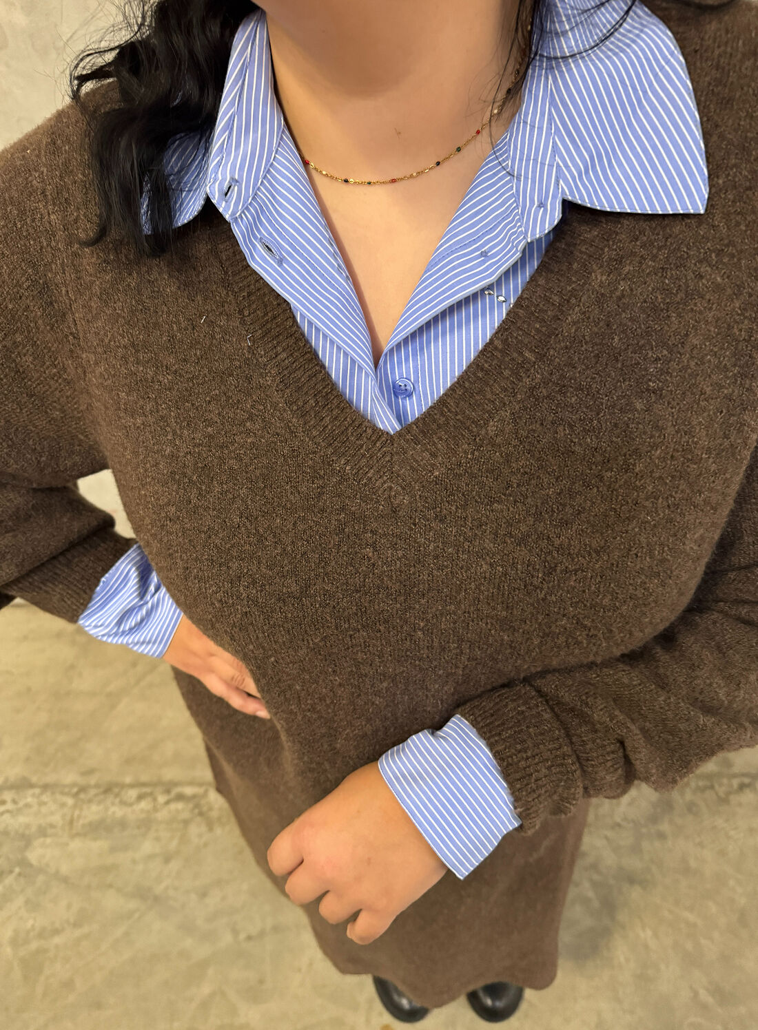 Zizzi Bruna och bl&aring; nyanser, , Model