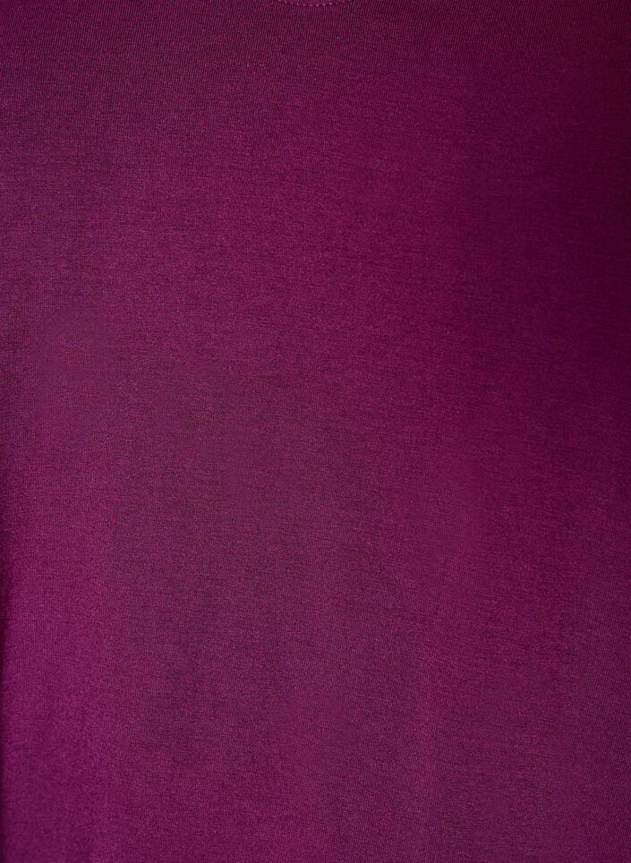 Bas-t-shirt med v-ringning i viskos, Lila, Packshot image number 2