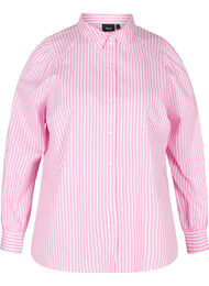Randig skjorta i bomull, White/ Pink Stripe