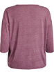 Jerseyblus med 3/4-&auml;rm, R&ouml;d, Packshot image number 1