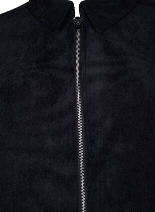 Sammetsklänning med dragkedja och 3/4-ärmar, Black, Packshot image number 2