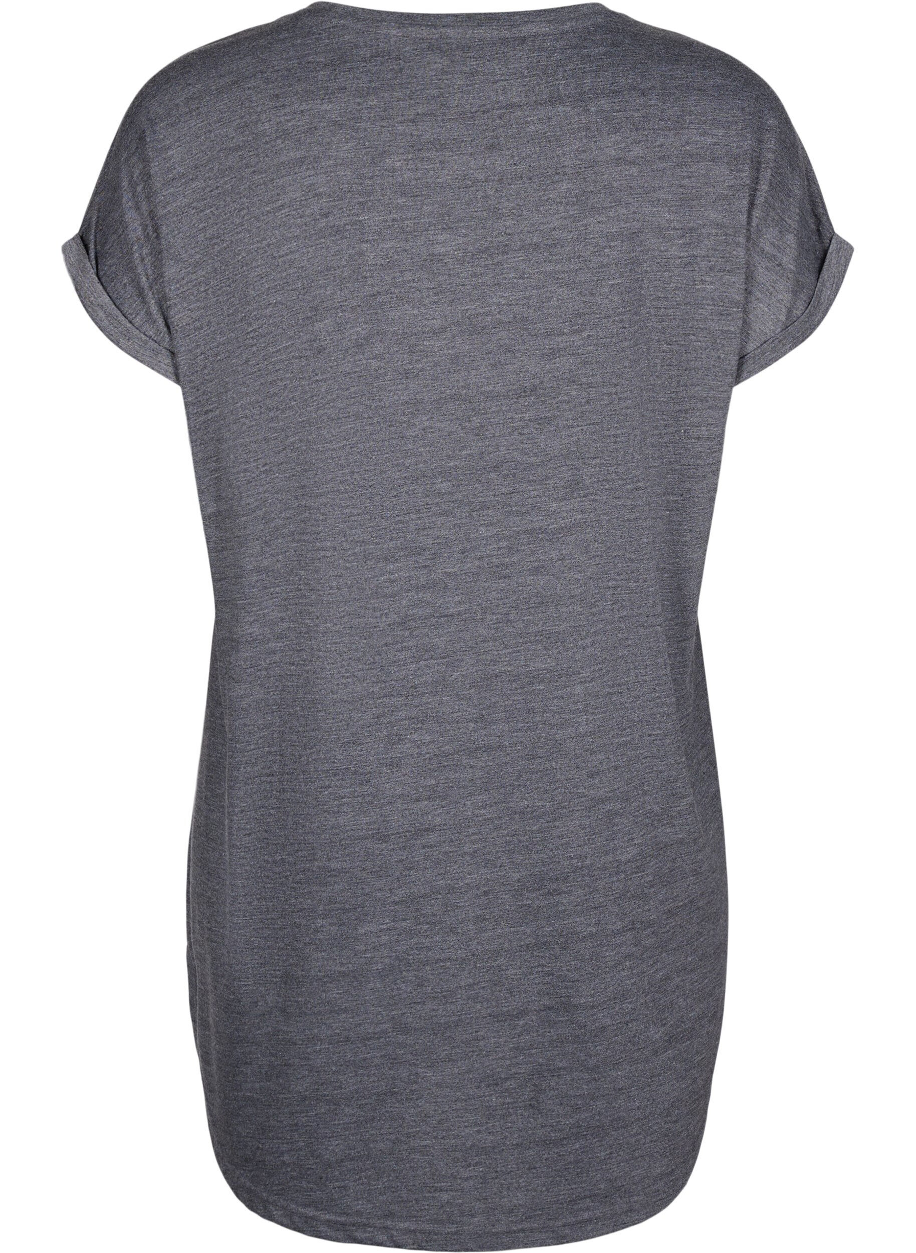 Zizzi Kort&auml;rmat nattlinne med texttryck, , Packshot image number 1