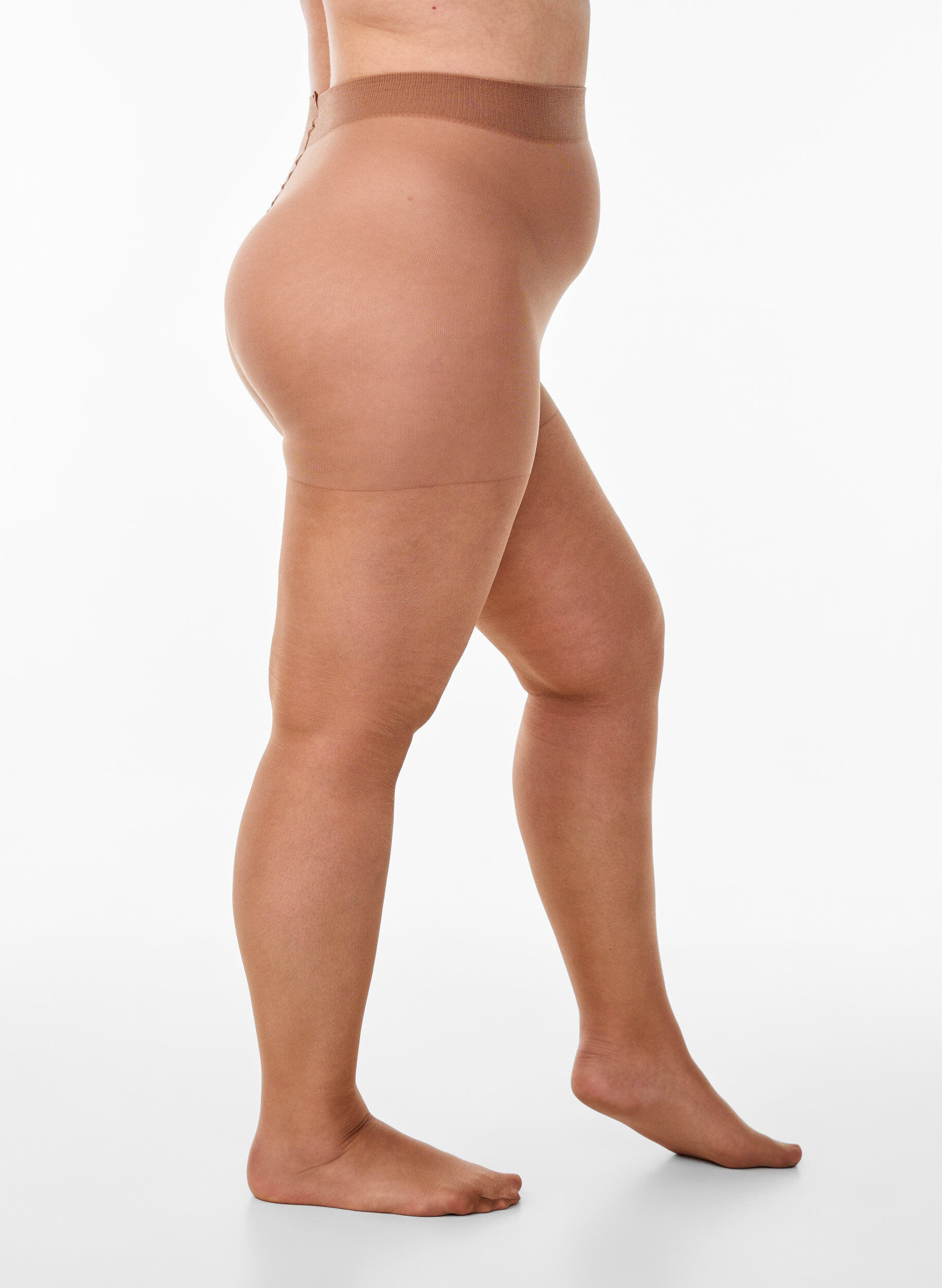 Glansiga 30 denier solbr&auml;nna-strumpbyxor