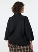 Stickad blus i viskosblandning med polokrage, Svart, Model image number 2