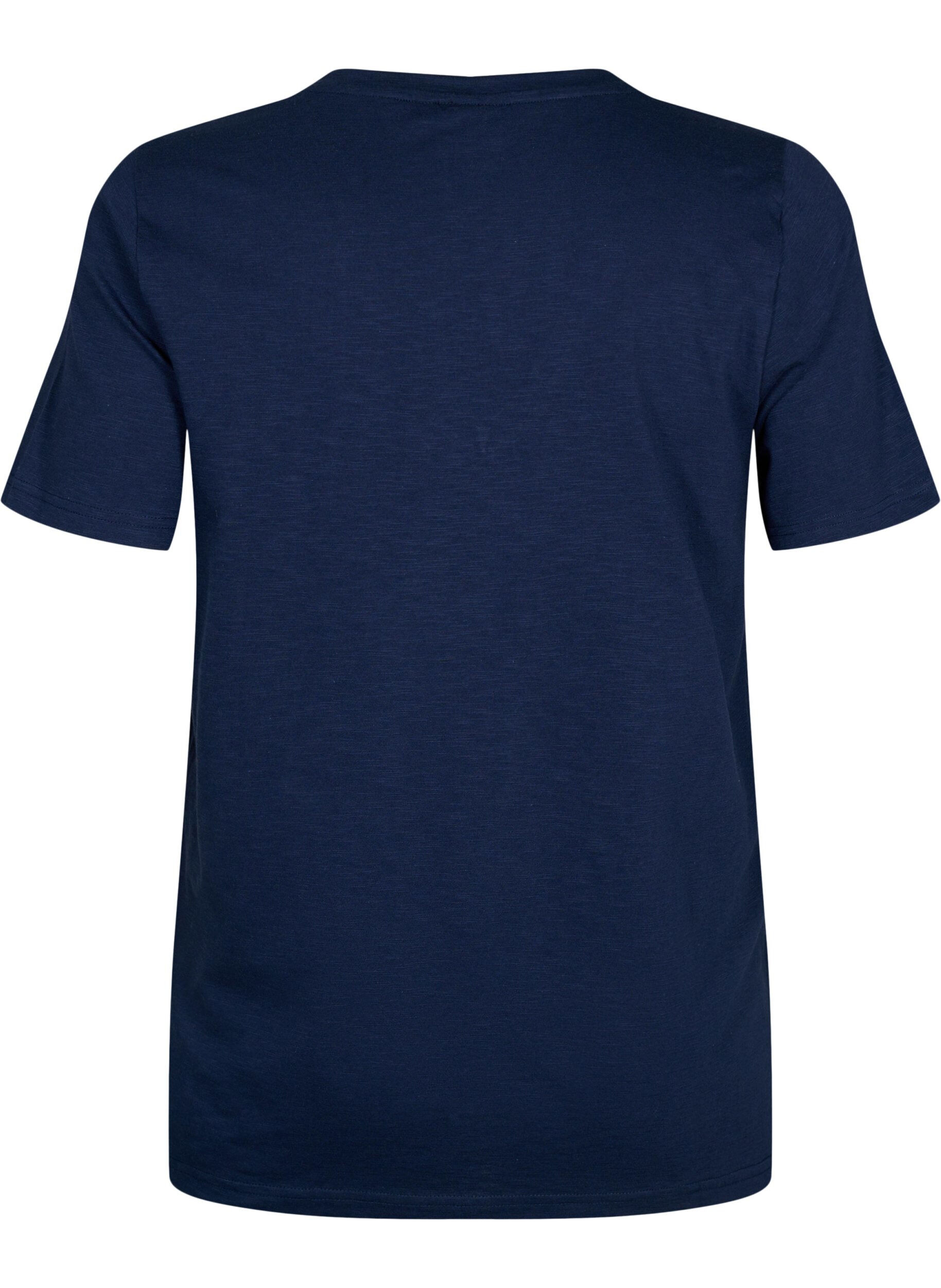 ZizziV-ringad bas t-shirt med korta &auml;rmar, Bl&aring;, Packshot image number 1