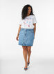 T-shirt i ekologisk bomull med strandtryck, Vit, Model image number 1