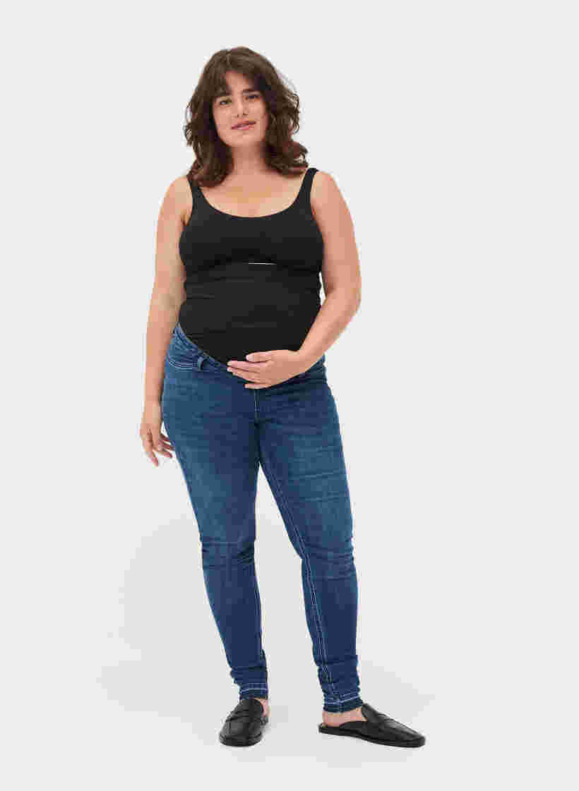 Amy gravidjeans, Blue denim, Model image number 0