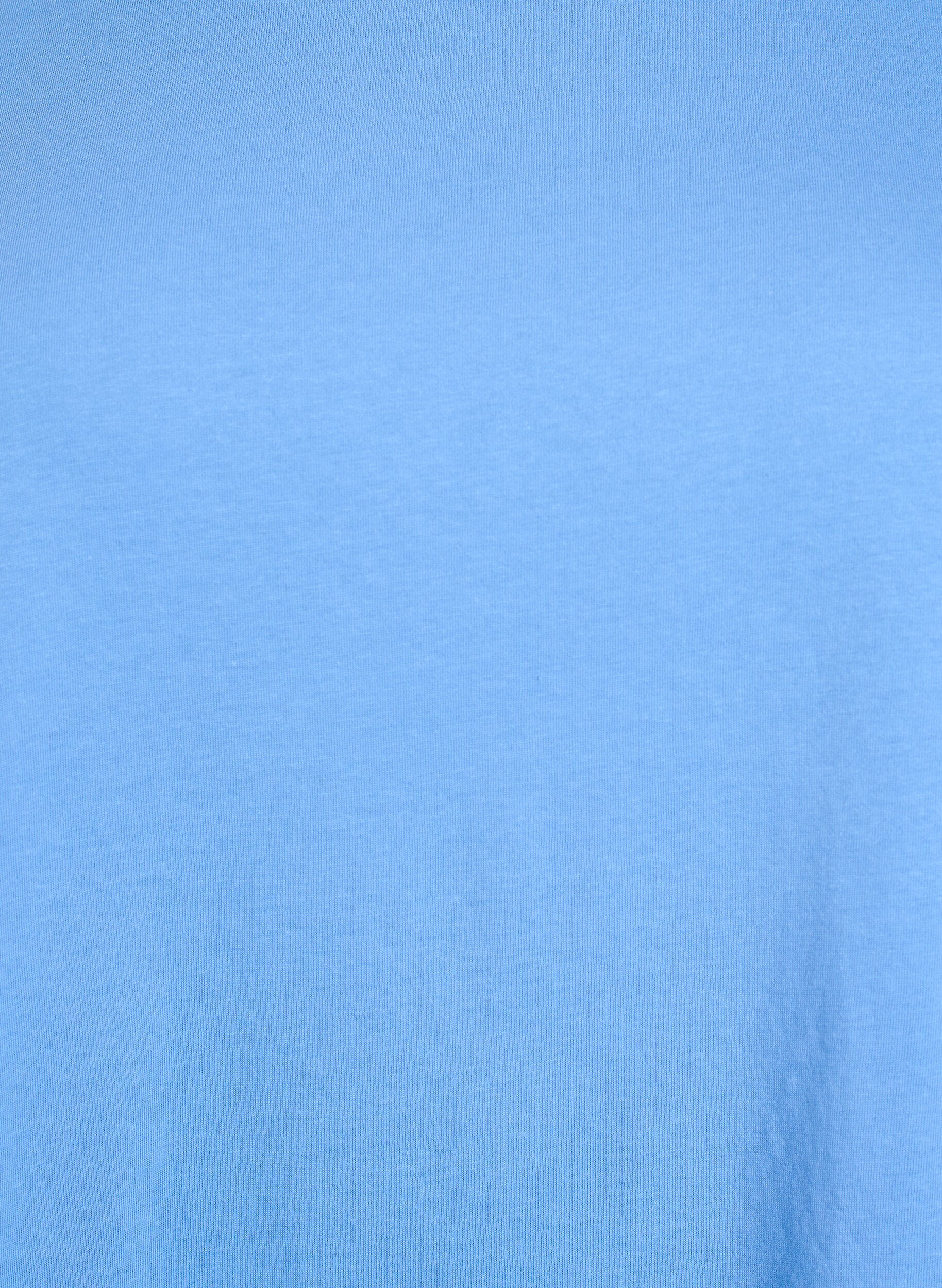 ZizziKort&auml;rmad t-shirt i bomullsmix, Bl&aring;, Packshot image number 2