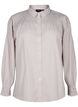 Randig skjorta med smock, Silver Mink Wh. St., Packshot image number 0
