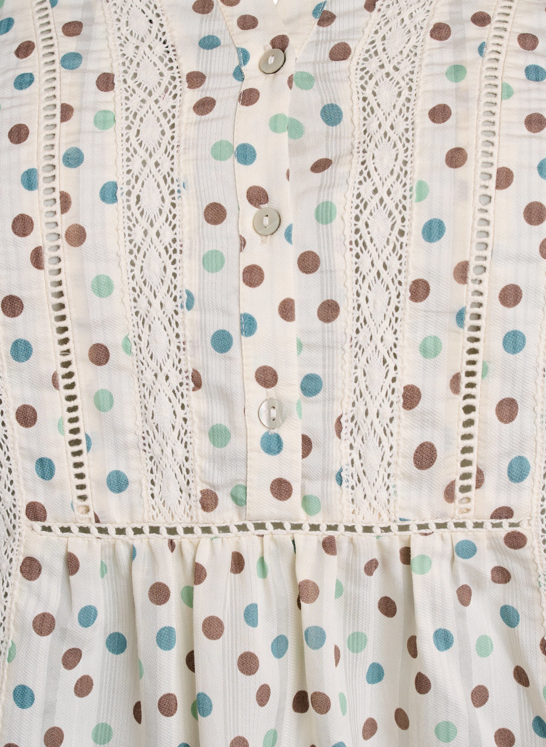 Zizzi Blus med tryck och halvkorta &auml;rmar, Vit, Packshot image number 2