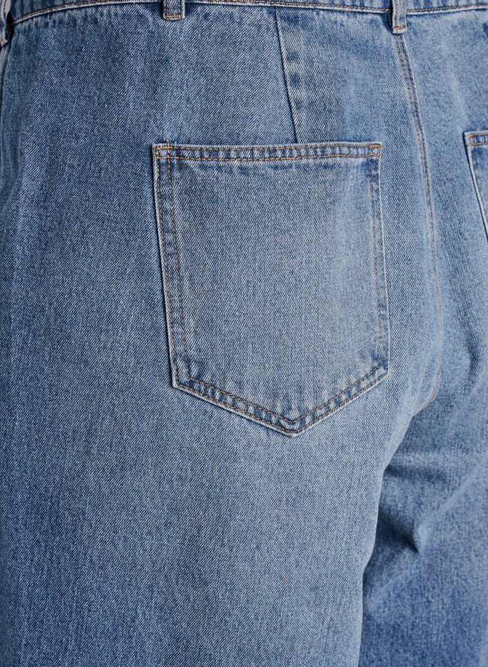 Barrel jeans med h&ouml;g midja, Bl&aring;, Packshot image number 3