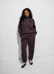Sweatpants med h&ouml;g midja och dragsko, Brun, Model image number 1