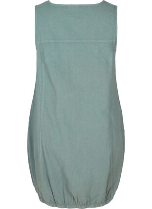 Ärmlös klänning i bomull, Balsam Green, Packshot image number 1