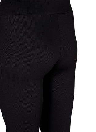 Ribbade leggings med stretch, Black, Packshot image number 3