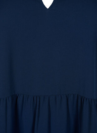 Kortärmad klänning med A-linje och skärningar, Navy Blazer, Packshot image number 2