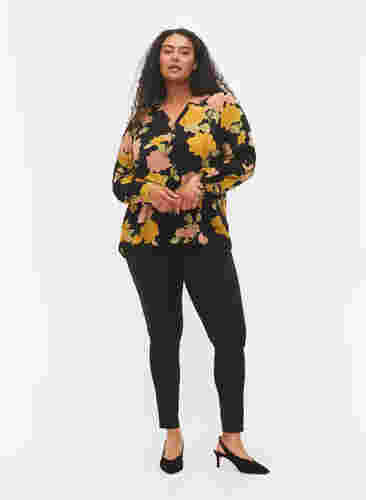 Stay black Amy jeans med hög midja, Black, Model image number 0