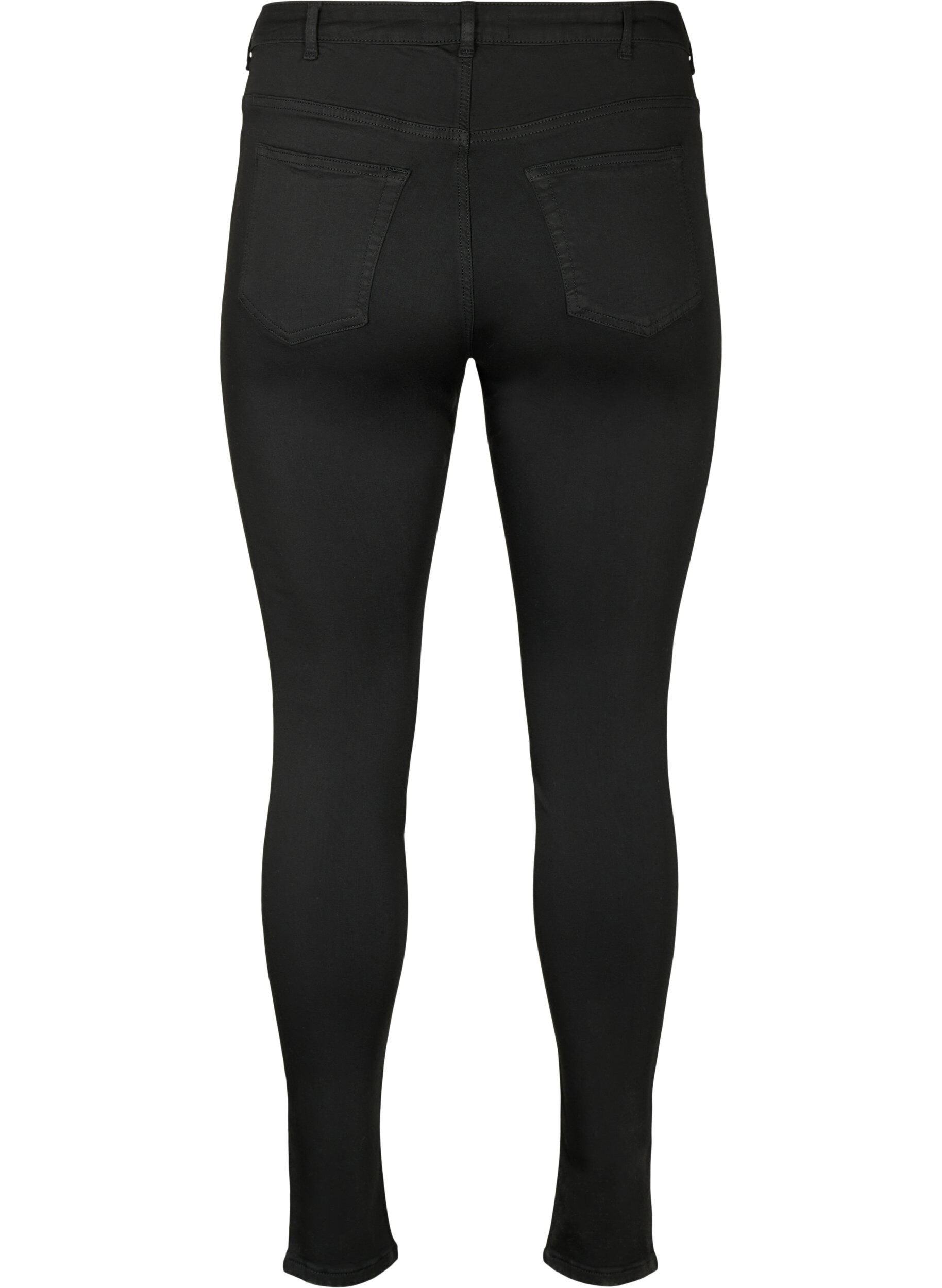 Zizzi Stay black Amy-jeans med h&ouml;g midja, Svart, Packshot image number 1