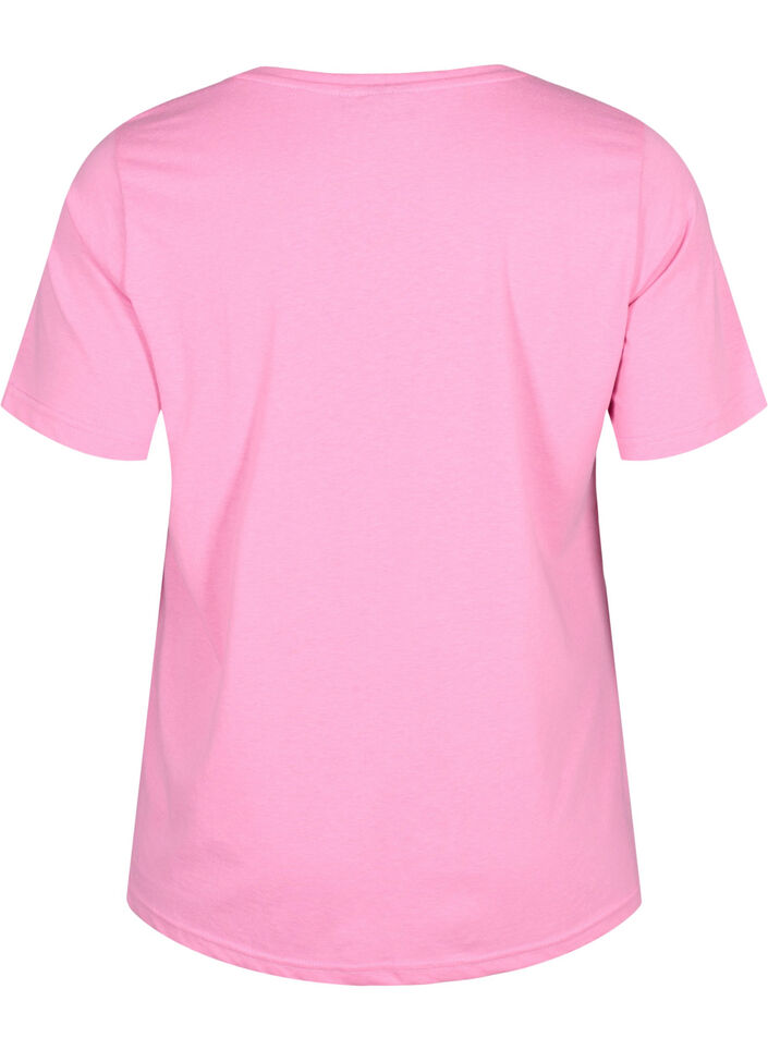 T-shirt från FLASH med tryck, Begonia Pink Always, Packshot image number 1