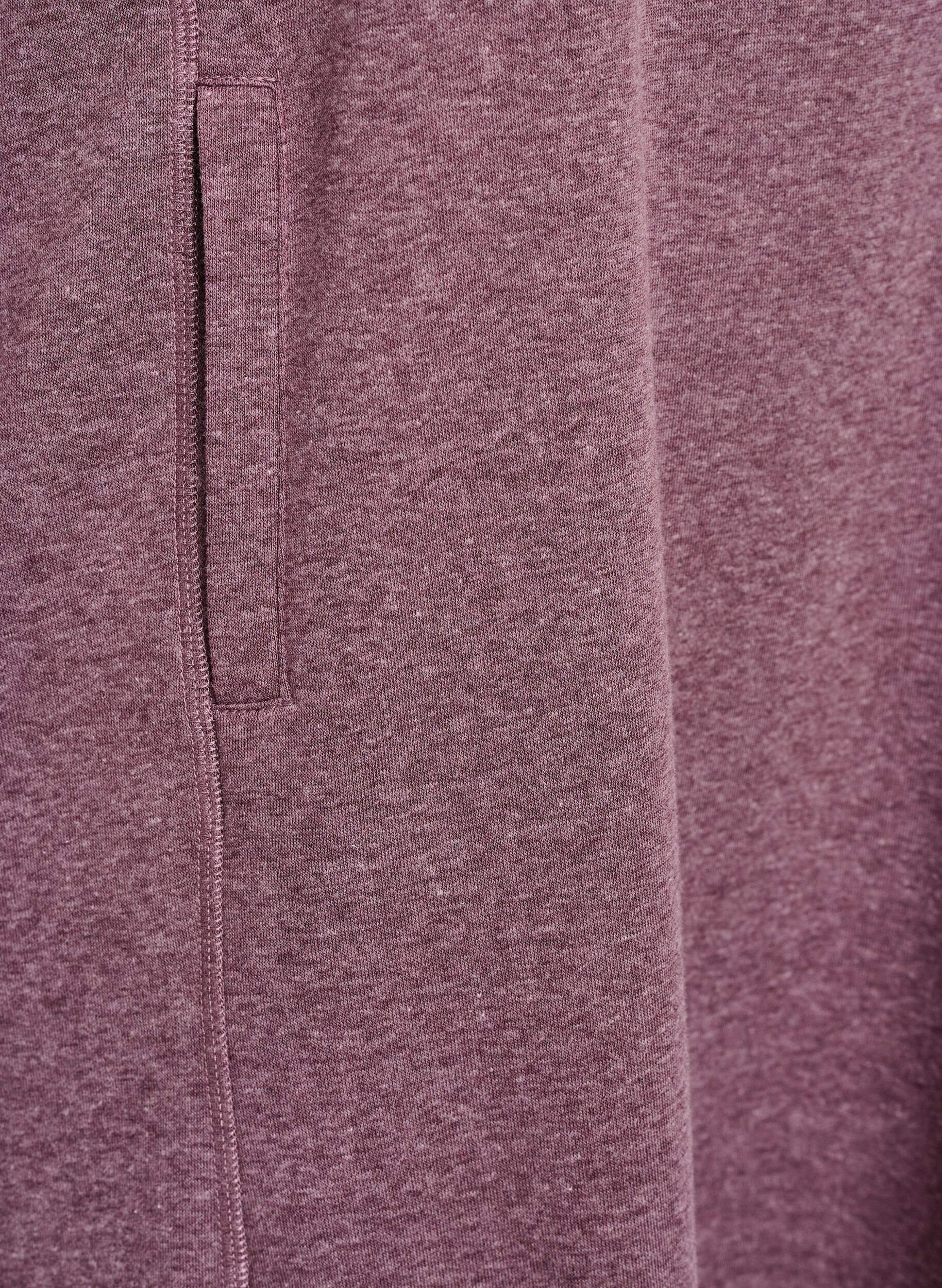 Zizzi Kort sweatshirtkl&auml;nning med h&ouml;g krage och fickor, R&ouml;d, Packshot image number 3