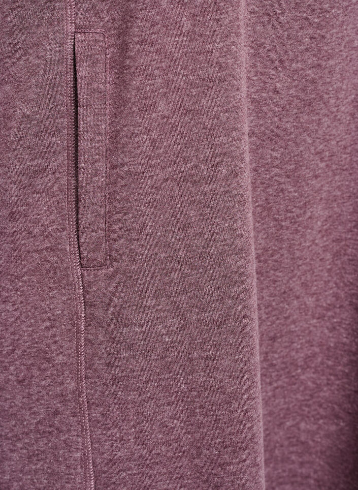 Kort sweatshirtkl&auml;nning med h&ouml;g krage och fickor, R&ouml;d, Packshot image number 3