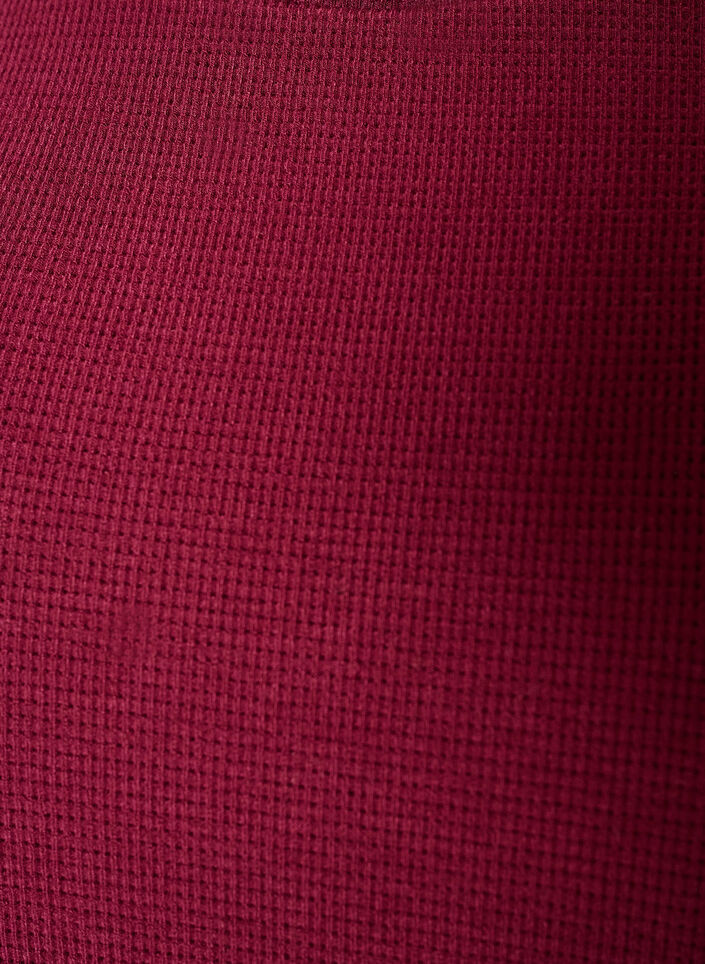 Strukturerad blus med armb&aring;gsl&aring;nga &auml;rmar, R&ouml;d, Packshot image number 2