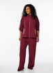 Träningsjacka med sportiga detaljer och dragkedja, Mörk Bordeaux, Model image number 1