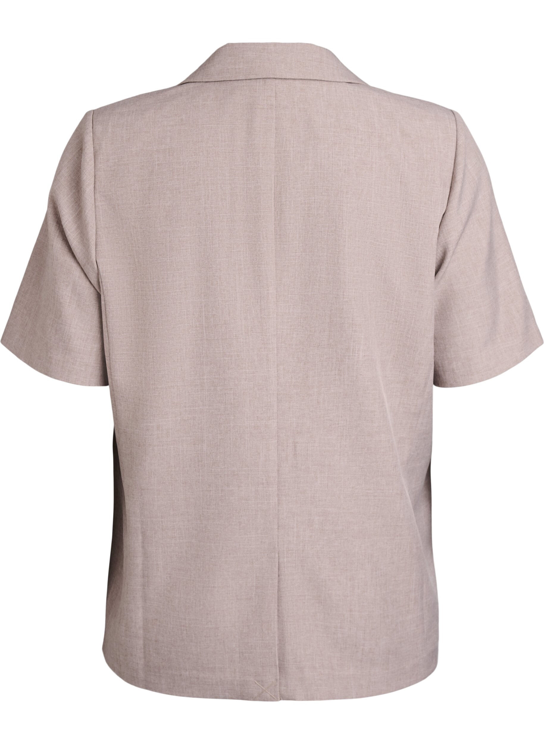 Zizzi Kavaj med korta &auml;rmar och slag, Brun, Packshot image number 1