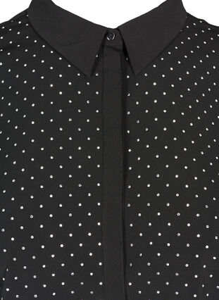 Lång skjorta med nitar, Black, Packshot image number 2