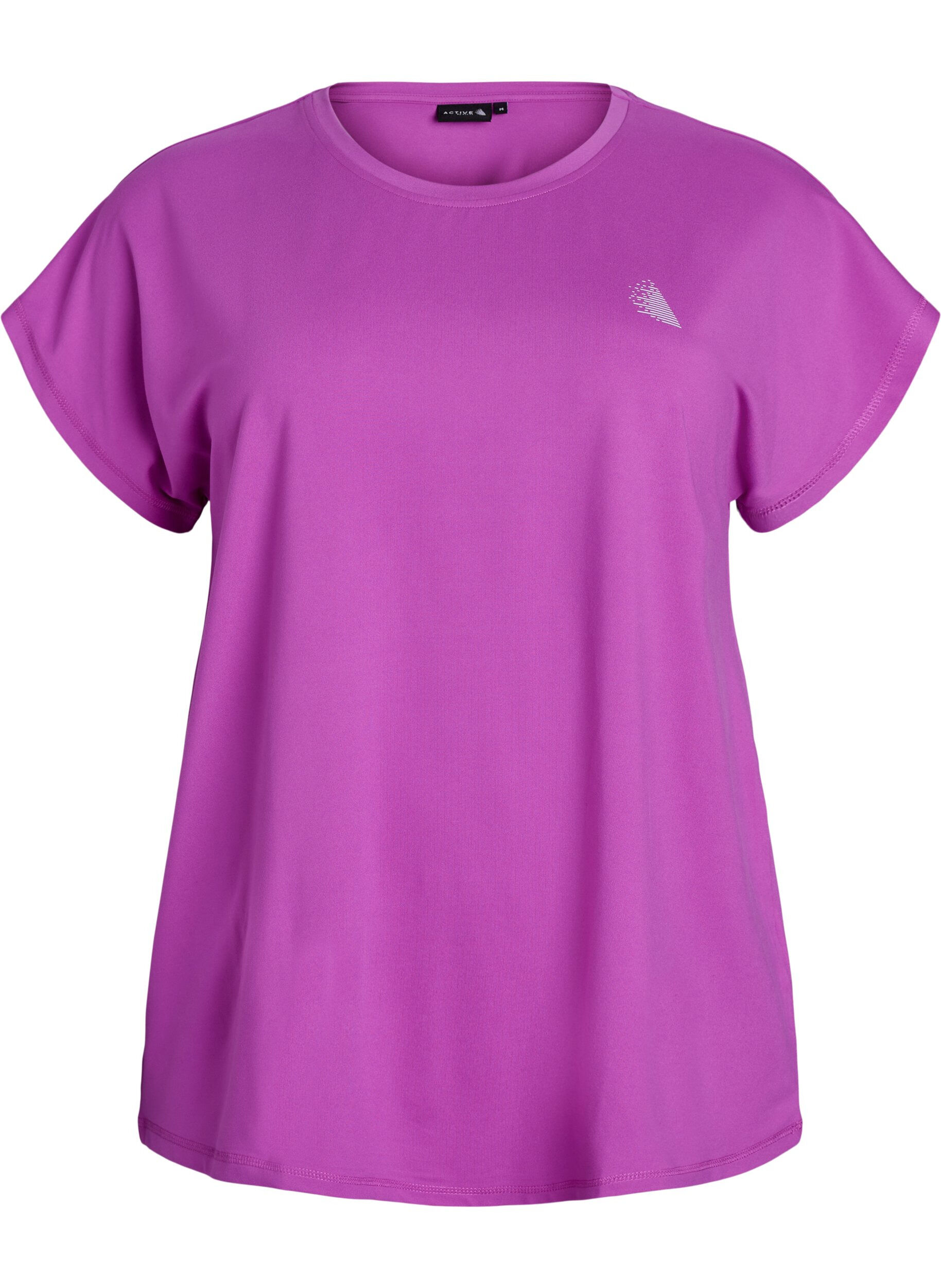 ZizziEnf&auml;rgad tr&auml;nings-T-shirt, Lila, Packshot image number 0