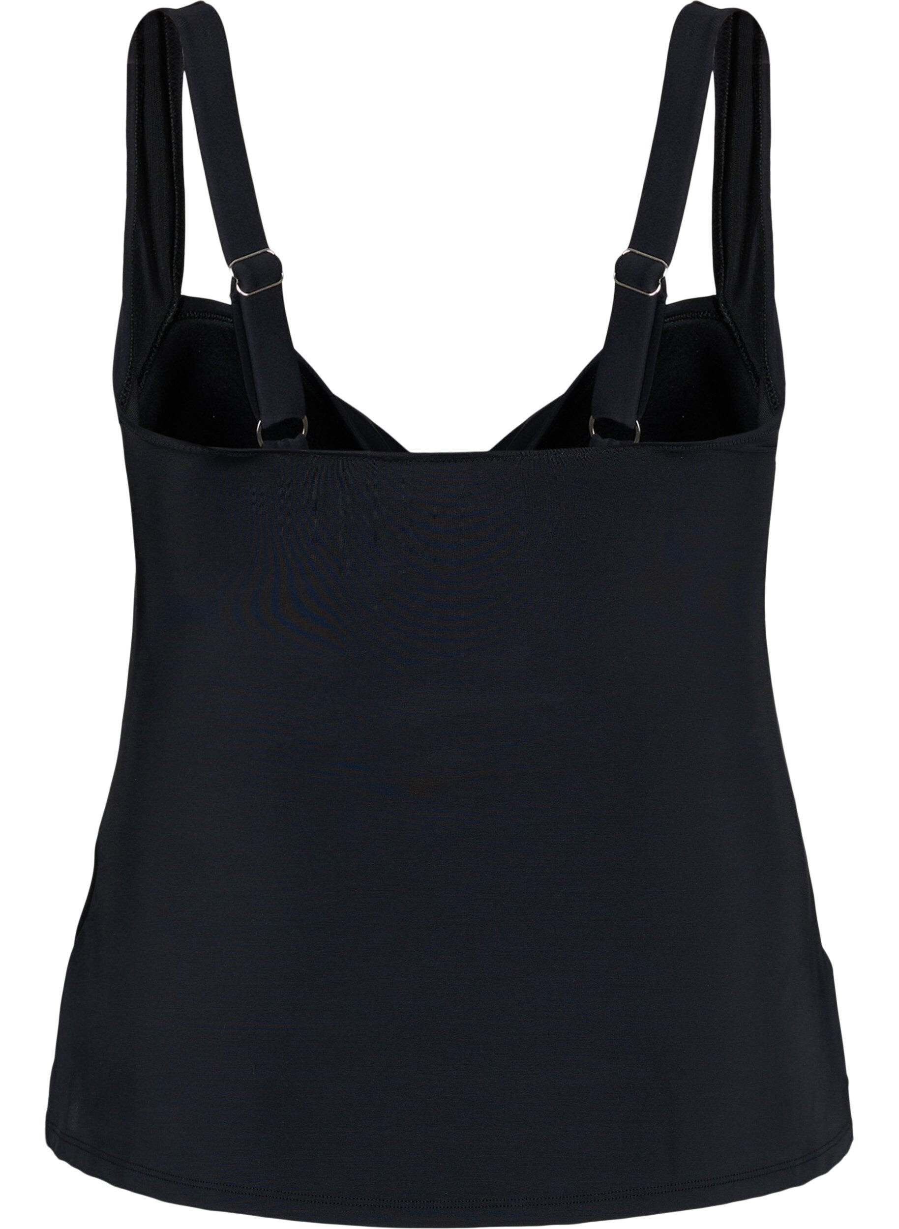 Zizzi Tankini med draperingar, Svart, Packshot image number 1