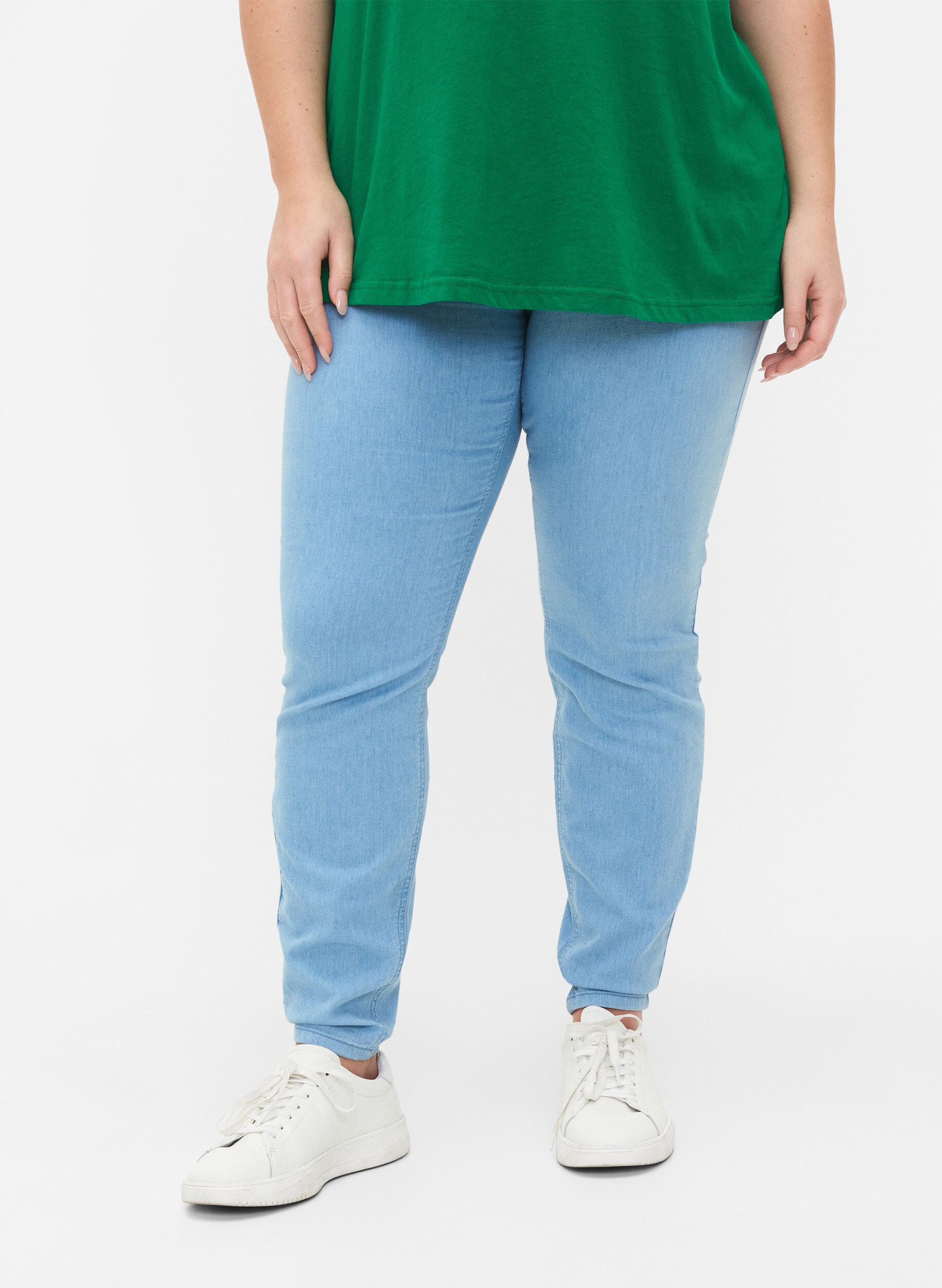 Zizzi Jeggings med fickor, Light blue, Model image number 2