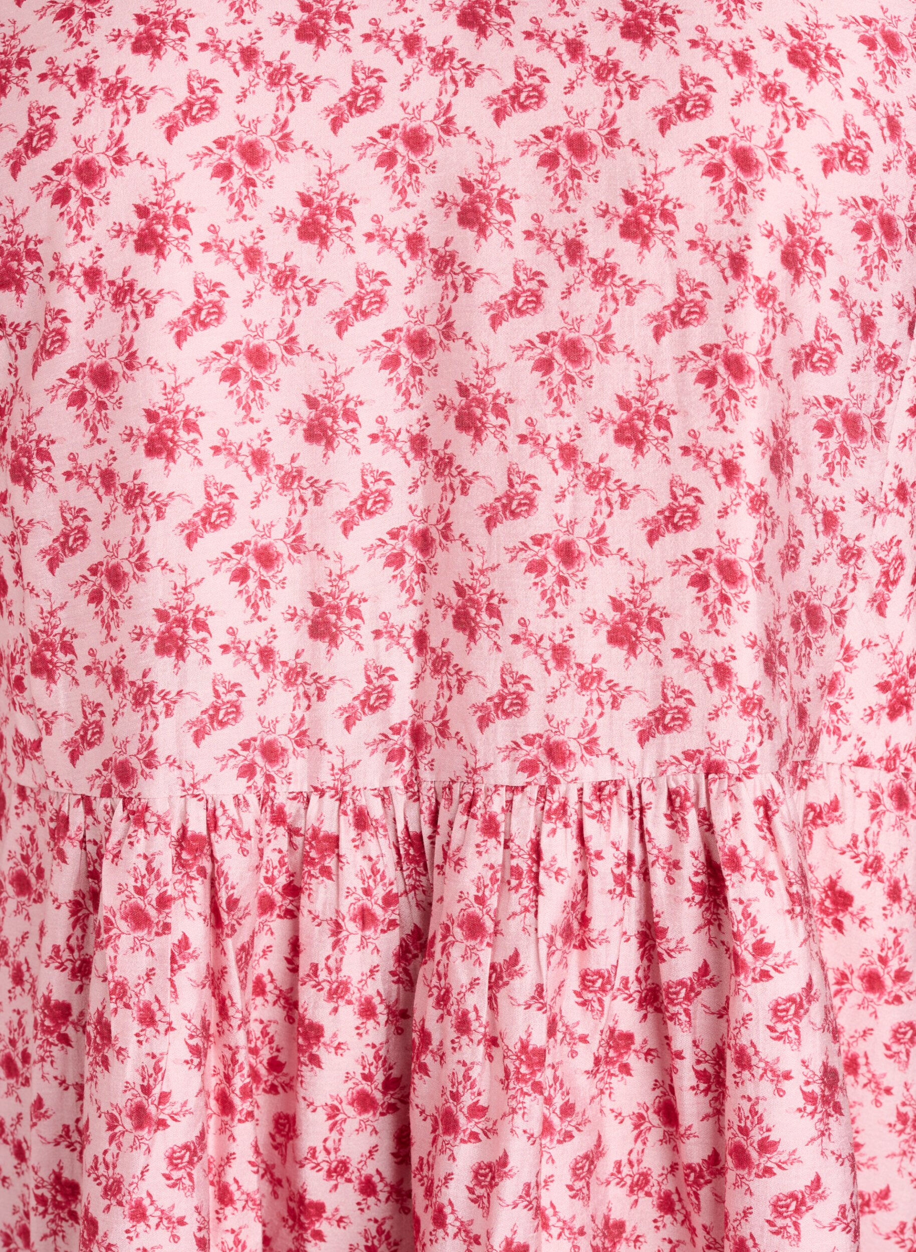 ZizziKort kl&auml;nning i viskos med empirsk&auml;rning och ballong&auml;rmar, R&ouml;d, Packshot image number 2