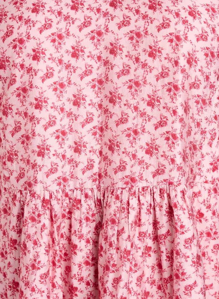Kort kl&auml;nning i viskos med empirsk&auml;rning och ballong&auml;rmar, R&ouml;d, Packshot image number 2
