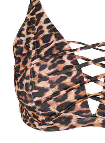 Bikini-bh med leopardtryck och korsade band, Autentic Leopard, Packshot image number 2