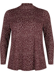 FLASH - Långärmad blus med turtleneck, Mörk Bordeaux