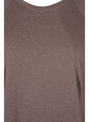 Kampanjvara – Sweatshirtklänning i bomull med fickor och 3/4-ärmar, Iron Melange, Packshot image number 2