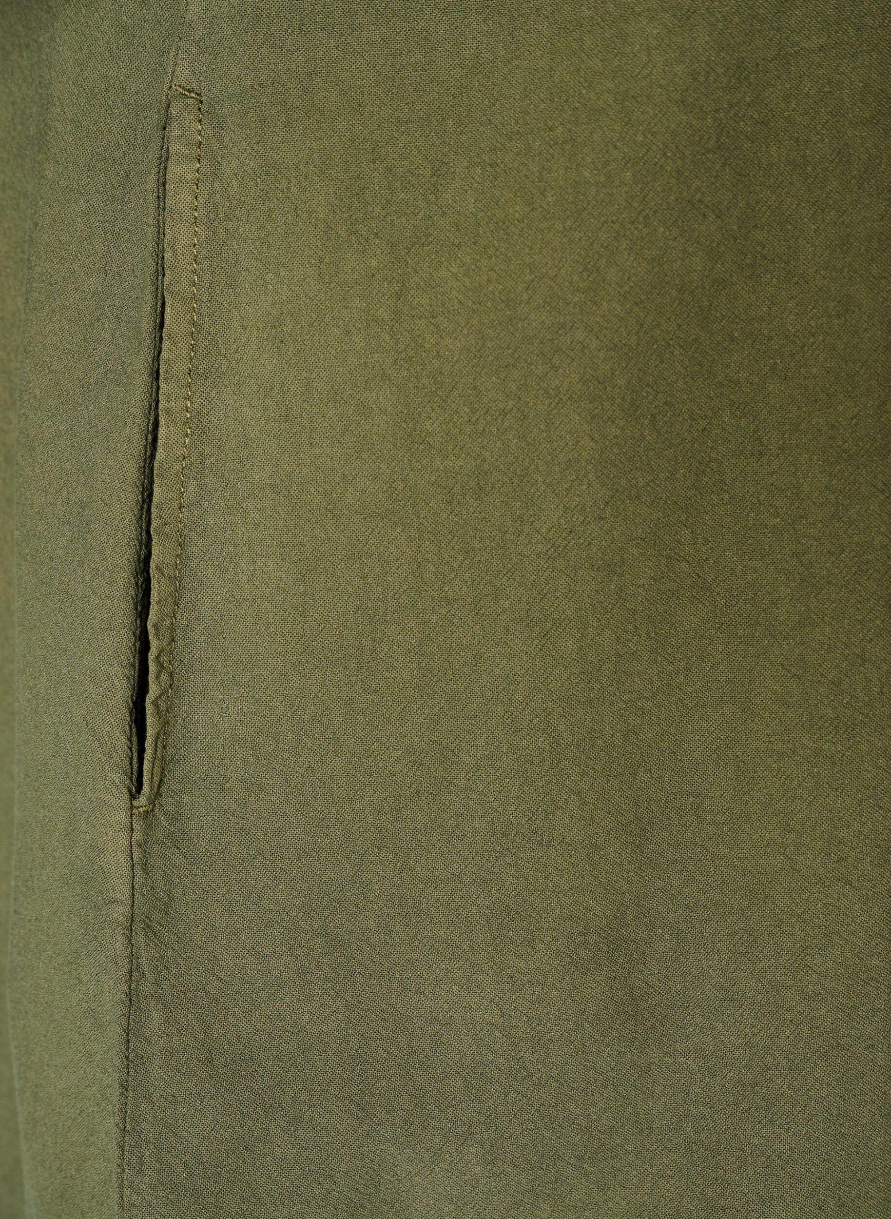 ZizziKl&auml;nning i bomull med korta &auml;rmar och fickor, Gr&ouml;n, Packshot image number 3