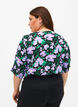 Blus i viskos med knappar, Black Small Flower, Model image number 1